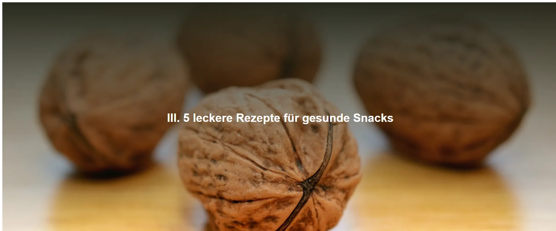 5 leckere Rezepte für gesunde Snacks