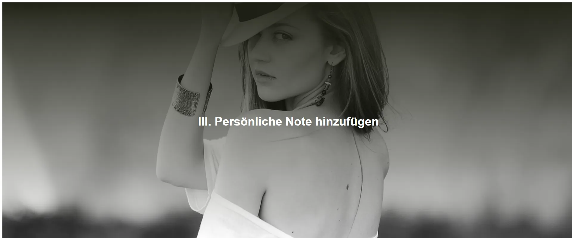 Persönliche Note hinzufügen