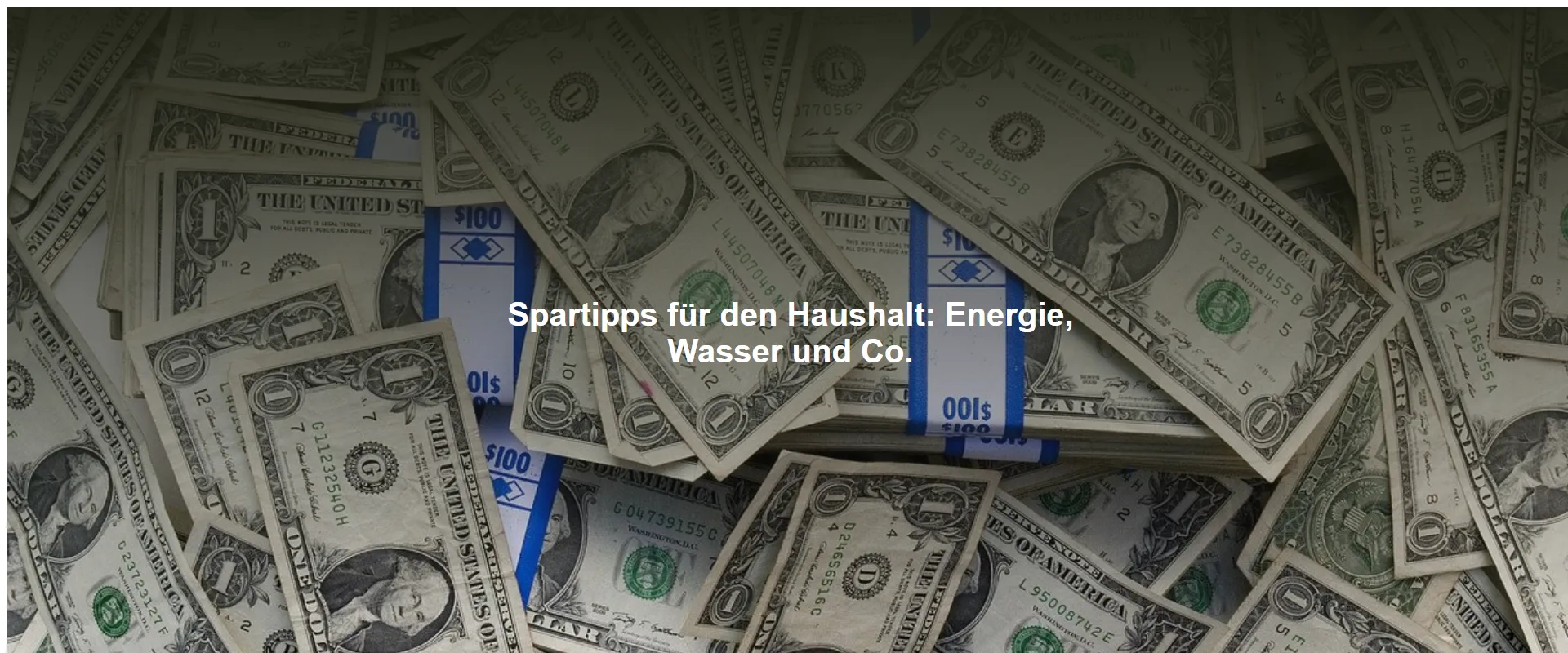 Spartipps für den Haushalt: Energie, Wasser und Co.